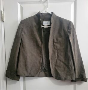 Vintage Leslie Fay Dark Green Cropped Blazer